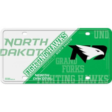 212 Main MTG410603 6 x 12 in. North Dakota Fighting Hawks Metal License Plate