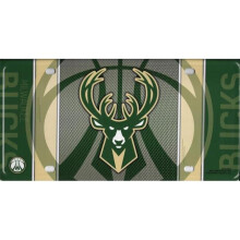 212 Main MTG70001 6 x 12 in. Milwaukee Bucks Metal License Plate