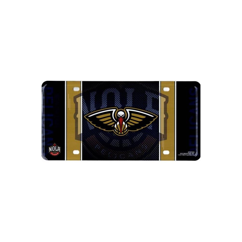 212 Main Mtg78004 6 X 12 In. New Orleans Pelicans Metal License Plate 767345436757