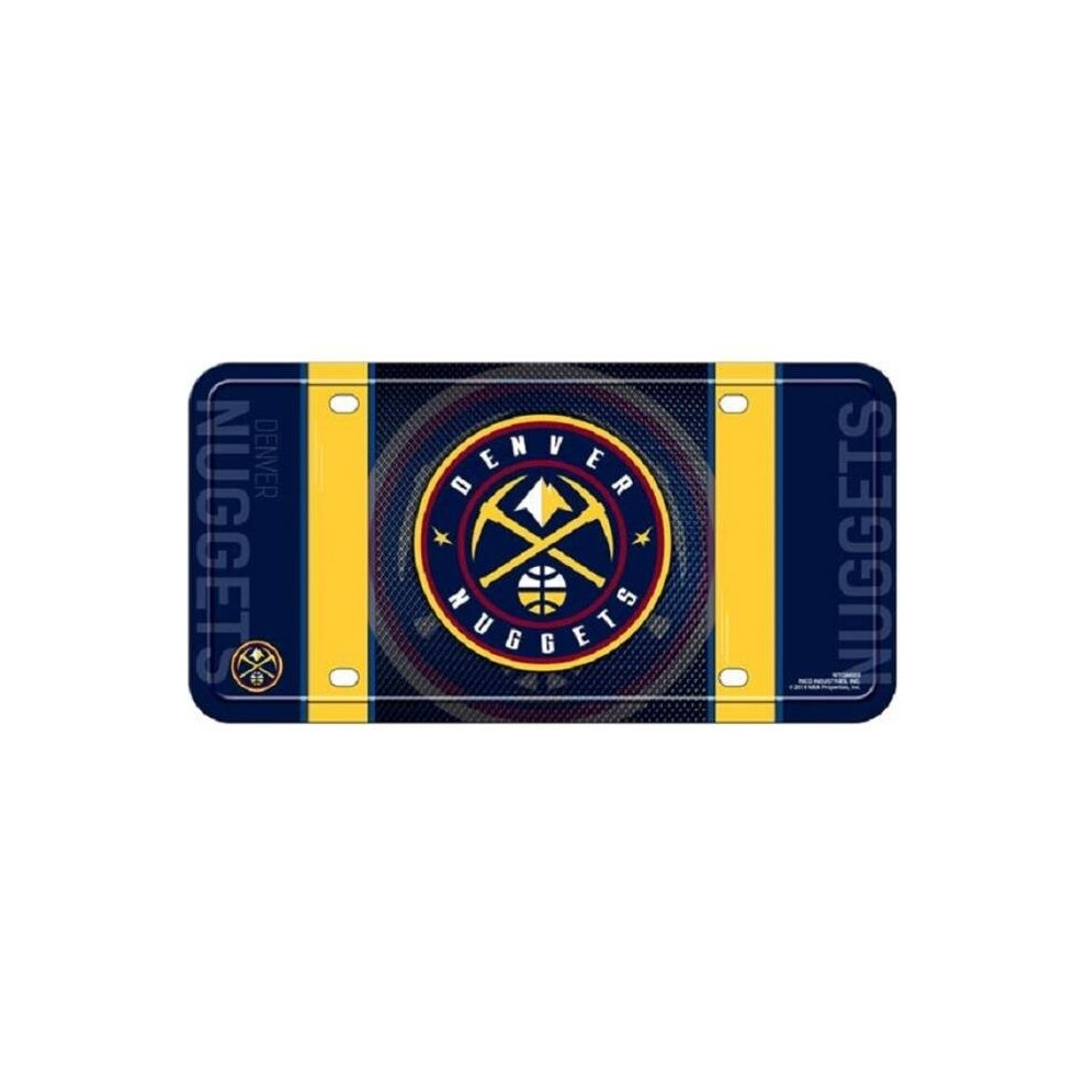 212 Main Mtg86003 6 X 12 In. Denver Nuggets Metal License Plate 767345467140