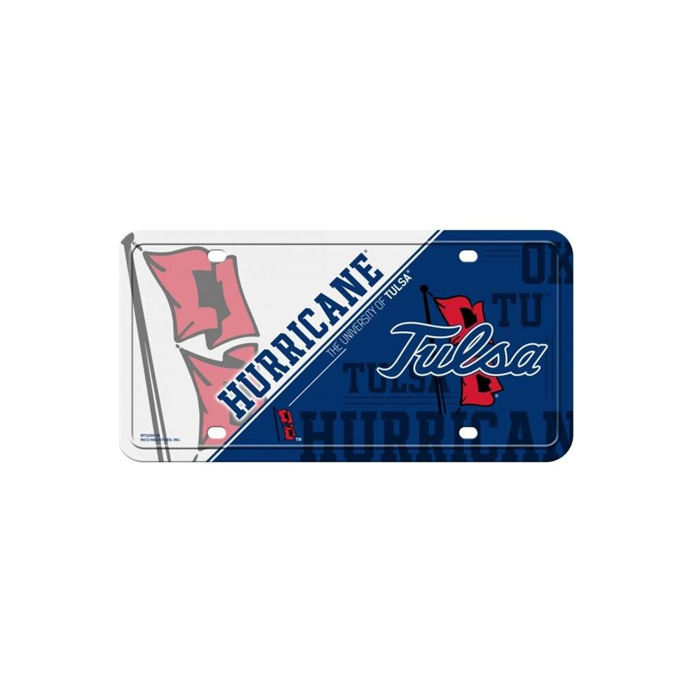 212 Main Mtg230104 6 X 12 In. Tulsa Hurricane Metal License Plate 767345305619