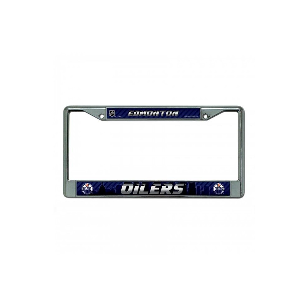 212 Main Fc7912 Edmonton Oilers Chrome License Plate Frame 767345457370