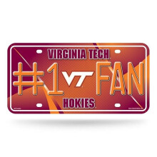 212 Main MTF340202 6 x 12 in. Virginia Tech Hokies No.1 Fan Metal License Plate