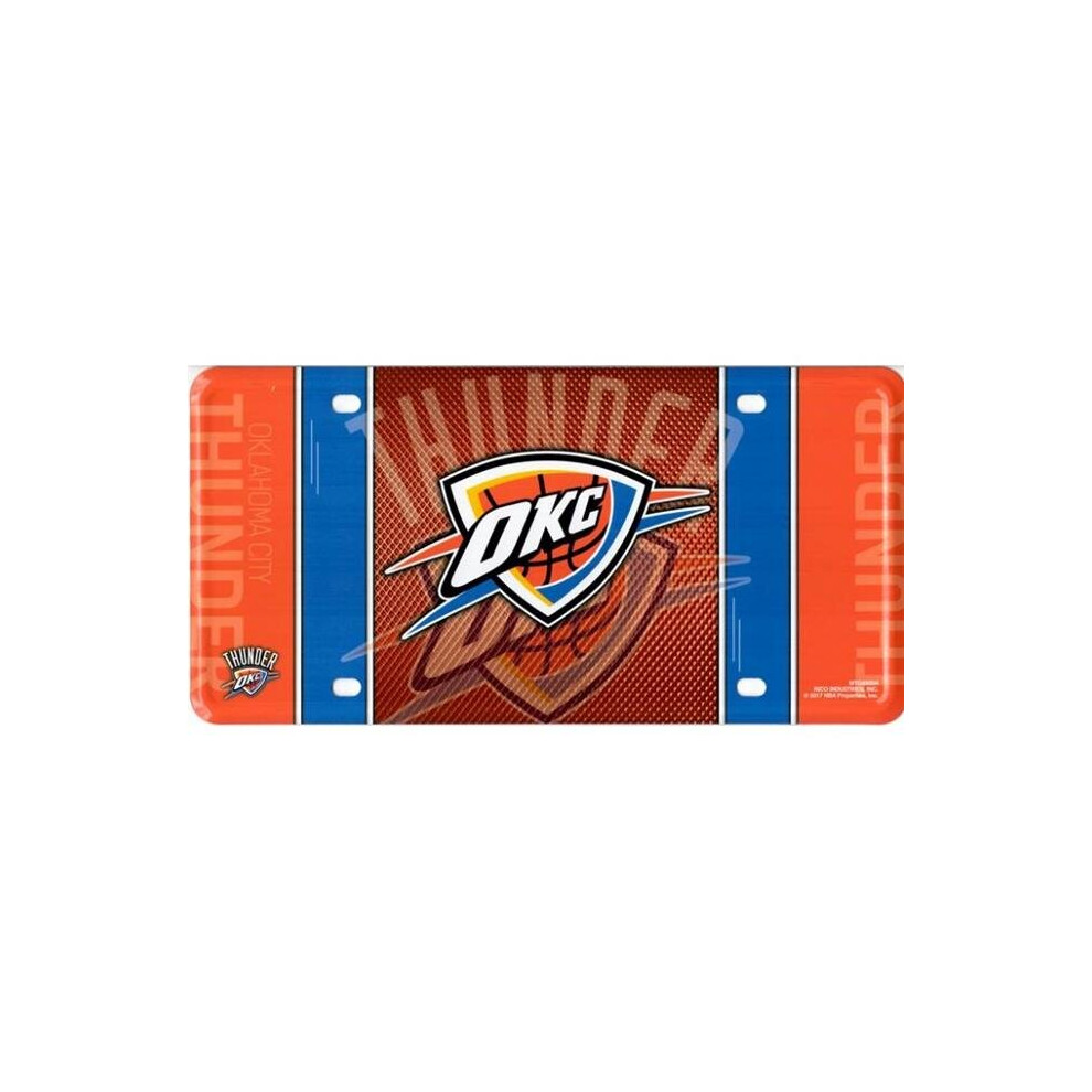 212 Main Mtg68004 6 X 12 In. Oklahoma City Thunder Metal License Plate Orange 767345436672