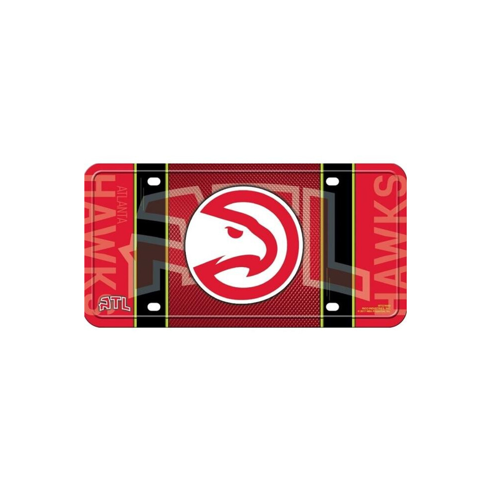 212 Main Mtg76003 6 X 12 In. Atlanta Hawks Metal License Plate 767345436733