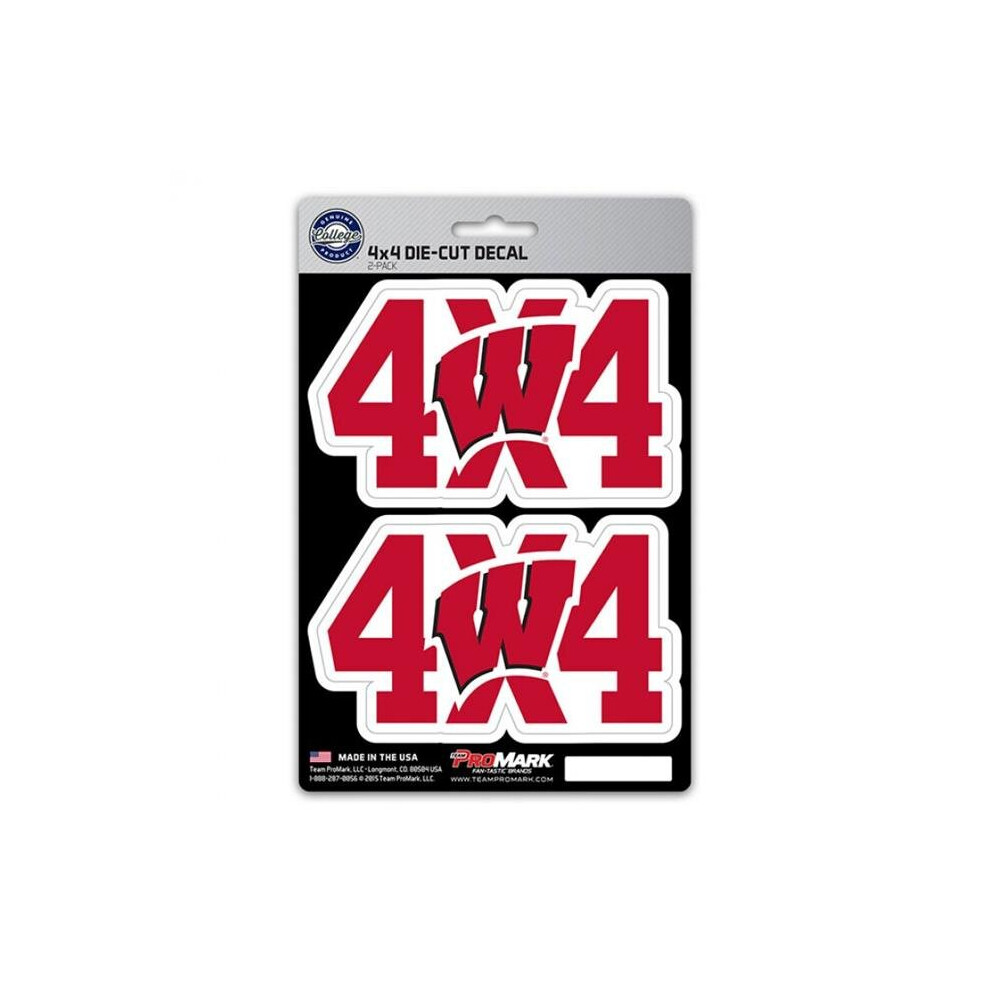 212 Main Dst4u080 5 X 8 In. Wisconsin Badgers 4X4 Decal Pack 681620064803