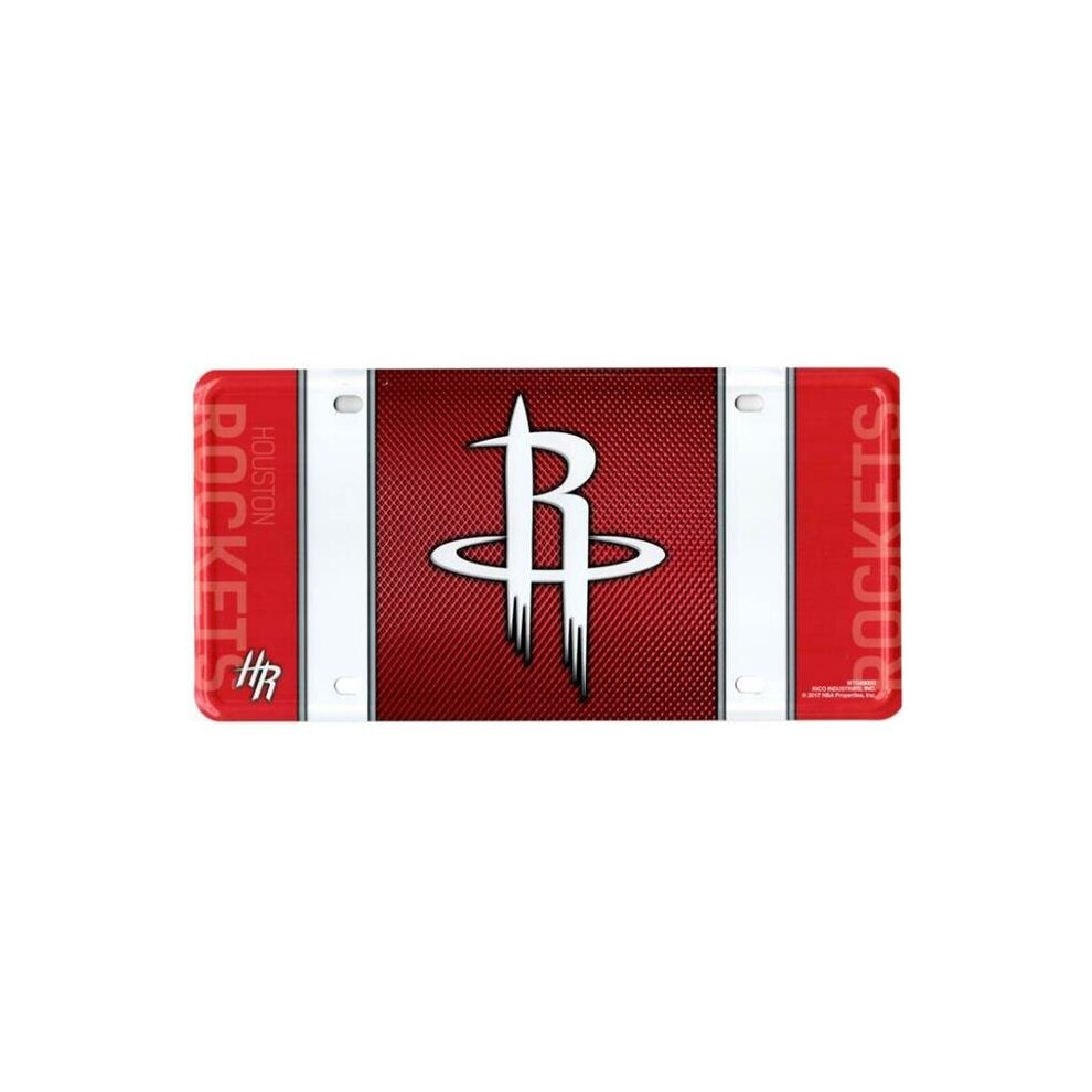 212 Main Mtg89002 6 X 12 In. Houston Rockets Metal License Plate 767345436863