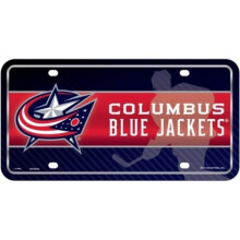 212 Main MTG9703 6 x 12 in. Columbus Blue Jackets Metal License Plate