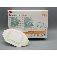 TEGADERM Plus +PAD 3M Film Dressings 5cm x 7cm x10 3582 Transparent/Waterproof/Non-Adh Pad