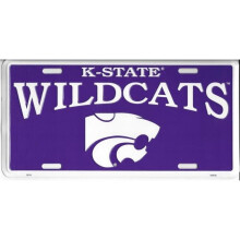 212 Main 2604 6 x 12 in. Kansas State Wildcats Purple License Plate