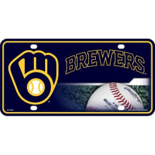 212 Main MTG4502 6 x 12 in. Milwaukee Brewers Metal License Plate