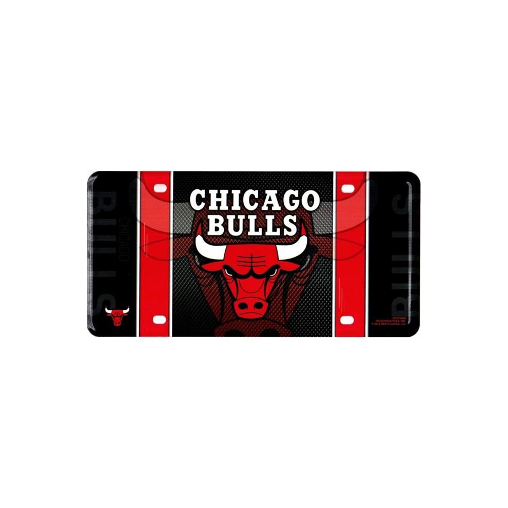 212 Main Mtg72002 6 X 12 In. Chicago Bulls Metal License Plate 767345436696