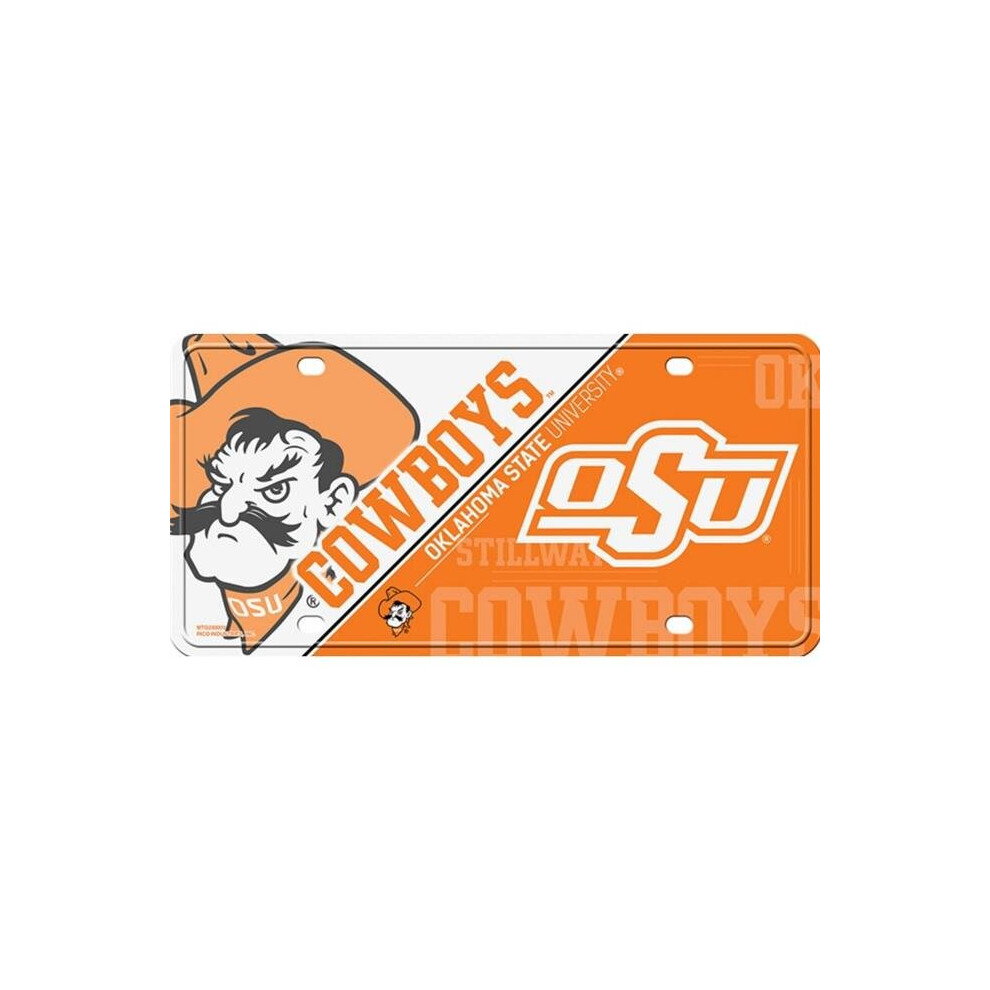 212 Main Mtg230003 6 X 12 In. Oklahoma State Cowboys Metal License Plate 767345780515