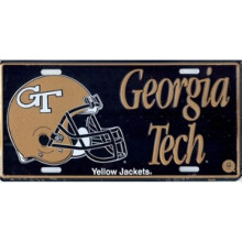 212 Main 448 6 x 12 in. Georgia Tech with Helmet License Plate
