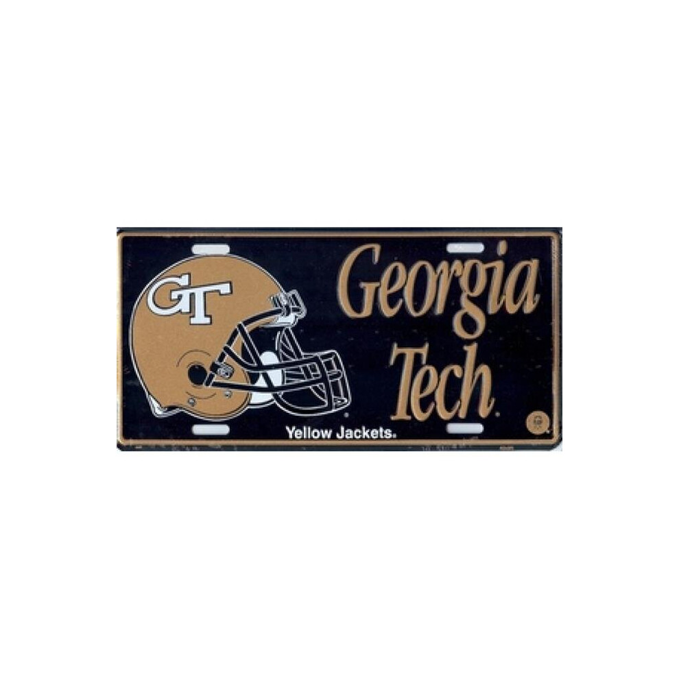 212 Main 448 6 X 12 In. Georgia Tech With Helmet License Plate 783935026801