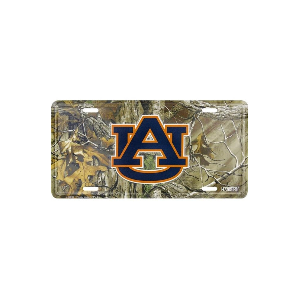 212 Main Mc50106 6 X 12 In. Auburn Tigers Woodland Metal License Plate 783935027273