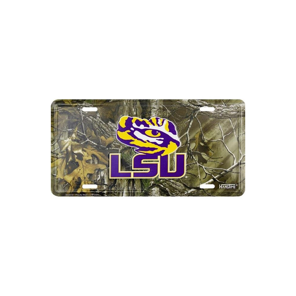 212 Main Mc50121 6 X 12 In. Lsu Louisiana State Tigers Woodland Metal License Plate 783935027303