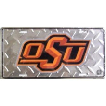 212 Main 2629 6 x 12 in. Oklahoma State Cowboys Diamond License Plate