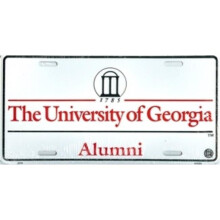 212 Main 2099 6 x 12 in. University of Georgia Aluminium License Plate