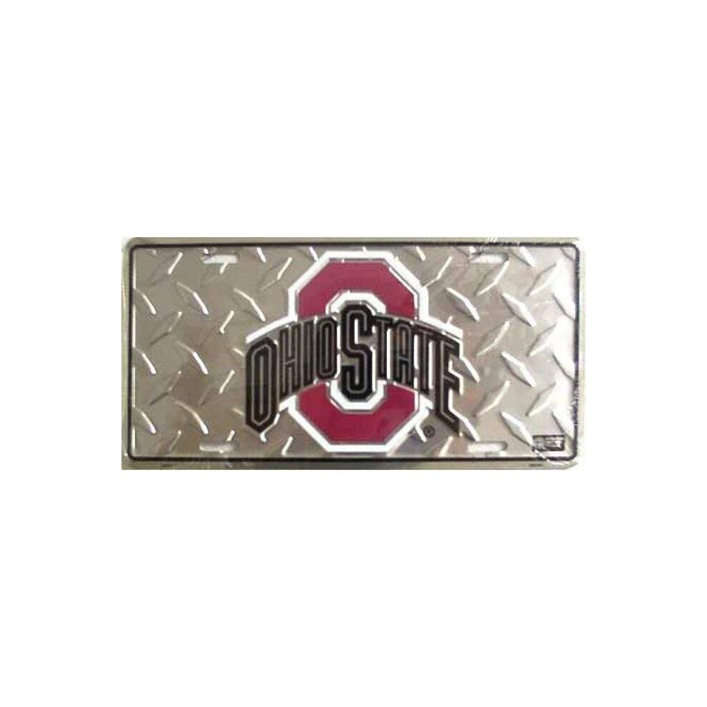 212 Main Sa2644 6 X 12 In. Ohio State Buckeyes Diamond License Plate 783935028935