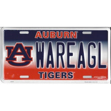 212 Main 2749 6 x 12 in. Auburn Tigers Wareagl Metal License Plate