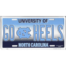 212 Main 2766 6 x 12 in. North Carolina Go Heels Metal License Plate