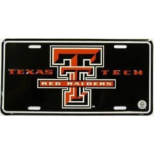 212 Main LP2013 6 x 12 in. Texas Tech Red Raiders Black License Plate