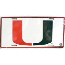 212 Main SA2072 6 x 12 in. Miami Hurricanes U License Plate