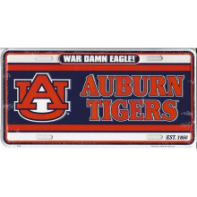 212 Main 2745 6 x 12 in. Auburn Tigers War Damn Eagle License Plate