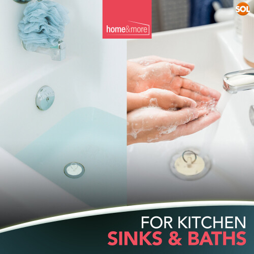 SOL 4 Rubber Bath Plugs Universal Sink 38/45mm Basin Bathroom Kitchen 2