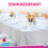 SOL 2pk White Plastic Rectangle Table Cloth Table Covers Disposable 4