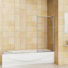 Pivot Bath Screen Shower Screen Door Panel & Seal Tempered Glass