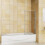 AICA Pivot Bath Screen Shower Screen Door Panel & Seal Tempered Glass 1