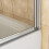 AICA Pivot Bath Screen Shower Screen Door Panel & Seal Tempered Glass 3