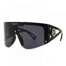 Oversize Flat Top Sunglasses Men Women One Piece Big Shield Shades