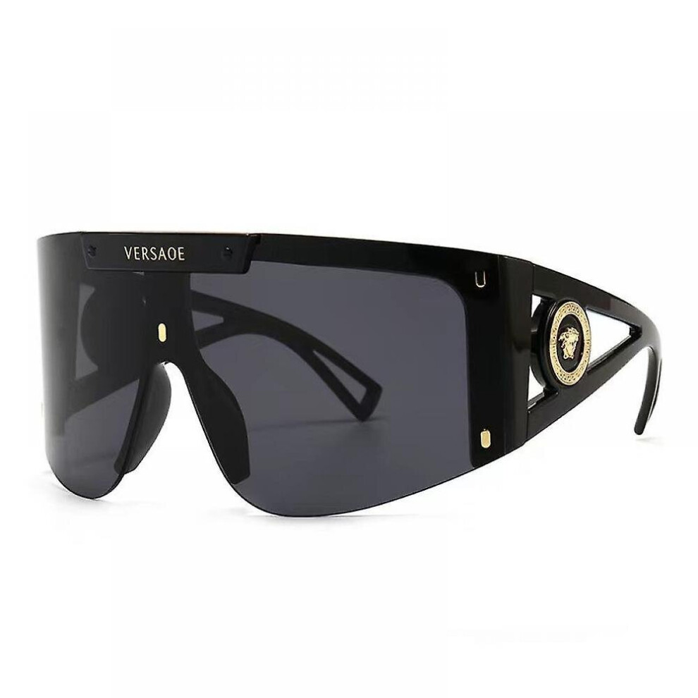 Oversize Flat Top Sunglasses Men Women One Piece Big Shield Shades
