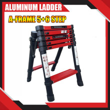 5+6 Step Multi-Purpose Telescopic Folding Ladder Extendable A-Frame