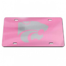 212 Main WCS18715 6 x 12 in. Kansas State Wildcats Pink Laser License Plate