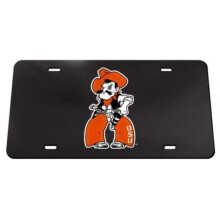 212 Main WCL1410477 6 x 12 in. OSU Pistol Pete Black Laser License Plate