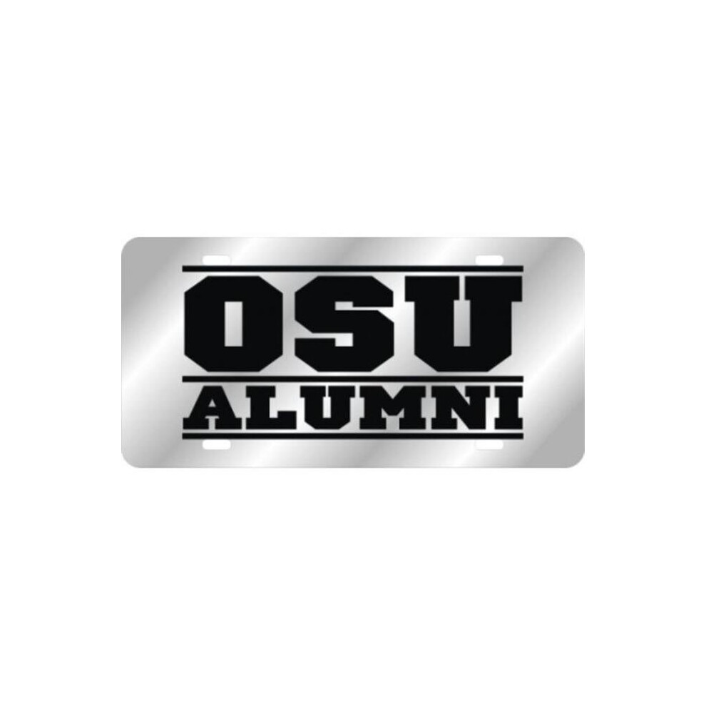212 Main 14389 6 X 12 In. Oklahoma State Cowboys Aluminium Laser License Plate Silver 606524014389