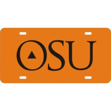 212 Main LM141108 6 x 12 in. Oklahoma State Cowboys Orange Laser License Plate