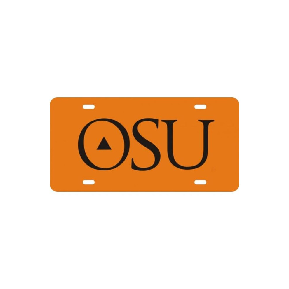 212 Main Lm141108 6 X 12 In. Oklahoma State Cowboys Laser License Plate Orange 606524141108