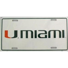 212 Main 417 6 x 12 in. Miami Hurricanes Metal License Plate