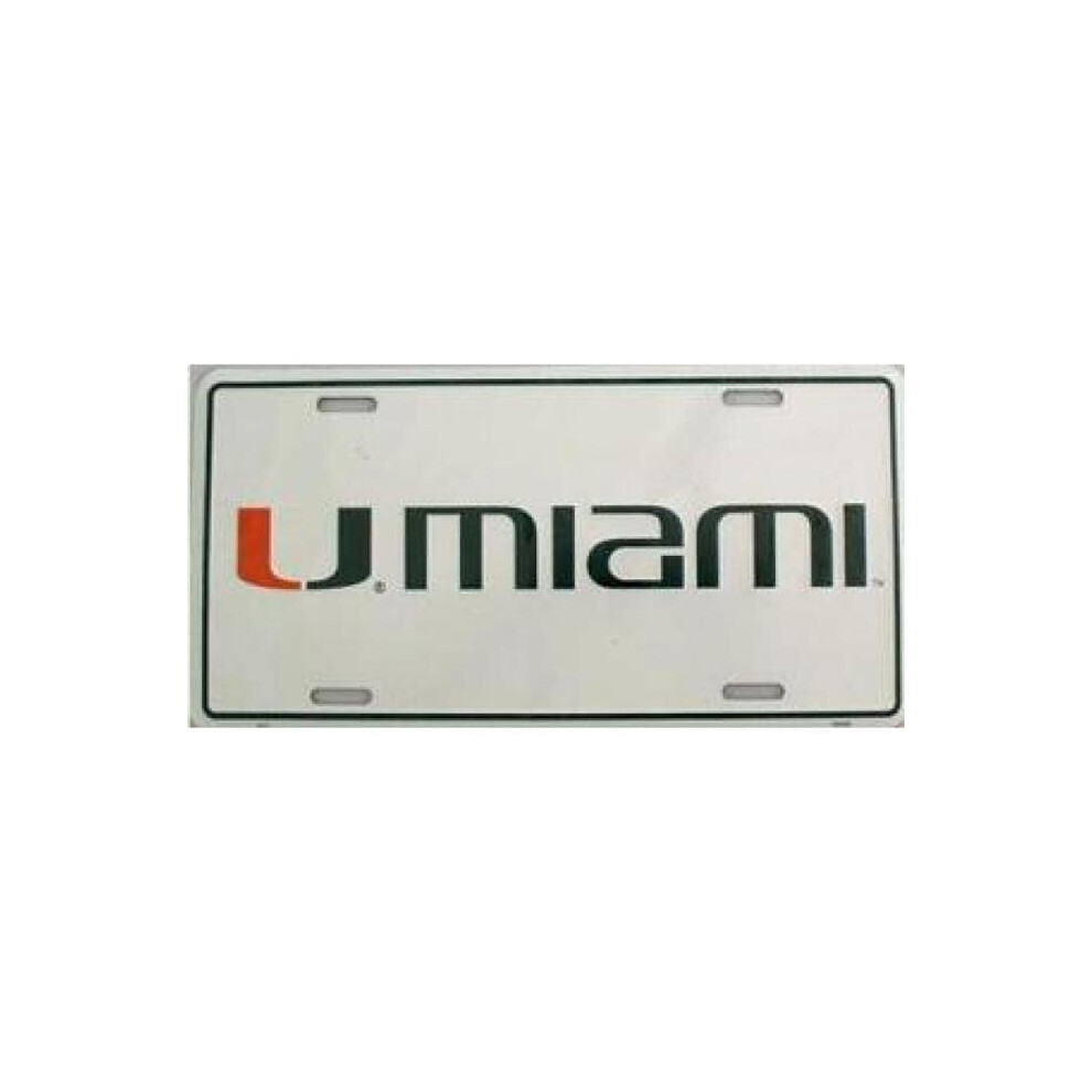 212 Main 417 6 X 12 In. Miami Hurricanes Metal License Plate 723888896366