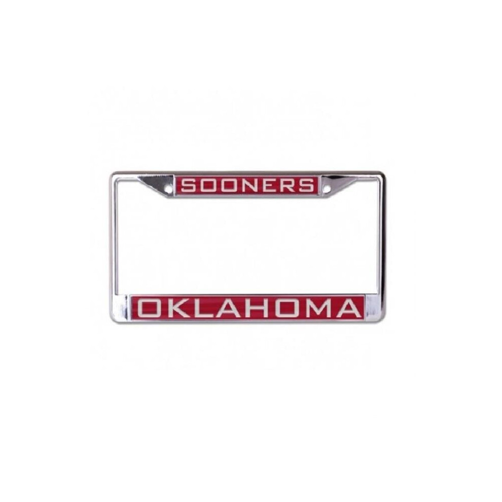 212 Main Wcl377743 Oklahoma Sooners Laser Chrome License Plate Frame Red 606524377743