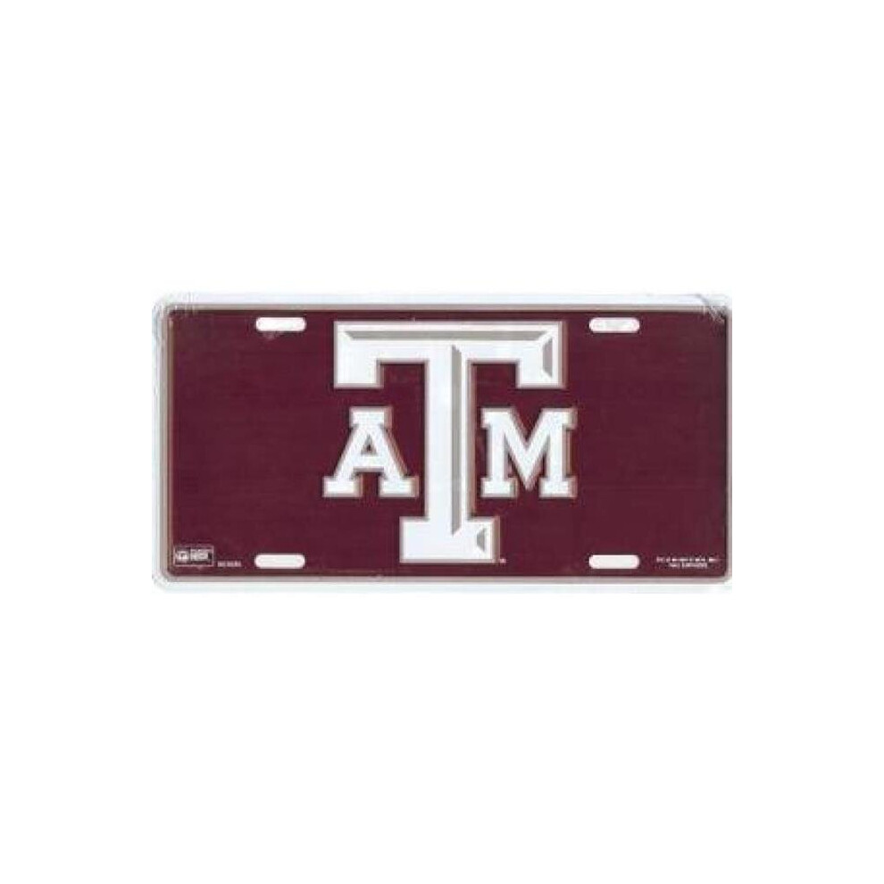 212 Main 2700 6 X 12 In. Texas A&M License Plate Burgundy 723888896359
