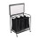 Living And Home Triple Bag Rolling Laundry Sorter with Lift-up Ironing Board 4