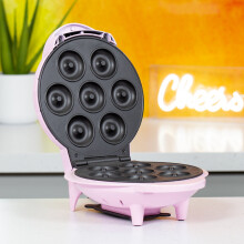 Global Gizmos 35580 Mini Doughnut Maker / Non-Stick Plates, Cool Touch