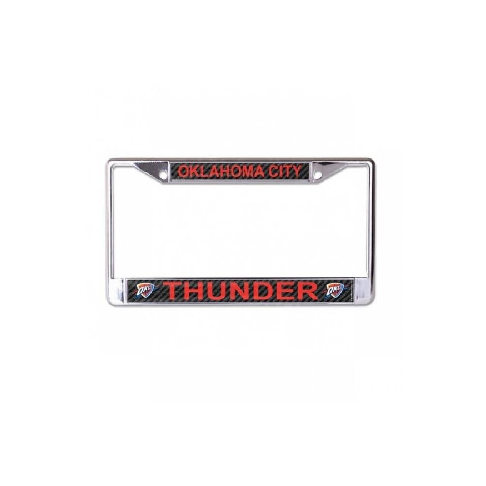 212 Main Wcs73762 6 X 12 In. Oklahoma City Thunder Carbon Fiber Design Chrome License Plate Frame 614934737620
