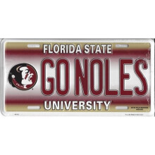 212 Main 2752 6 x 12 in. Florida State Seminoles Go Noles Metal License Plate